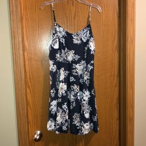 Blue fit and flare floral dress from Old Navy